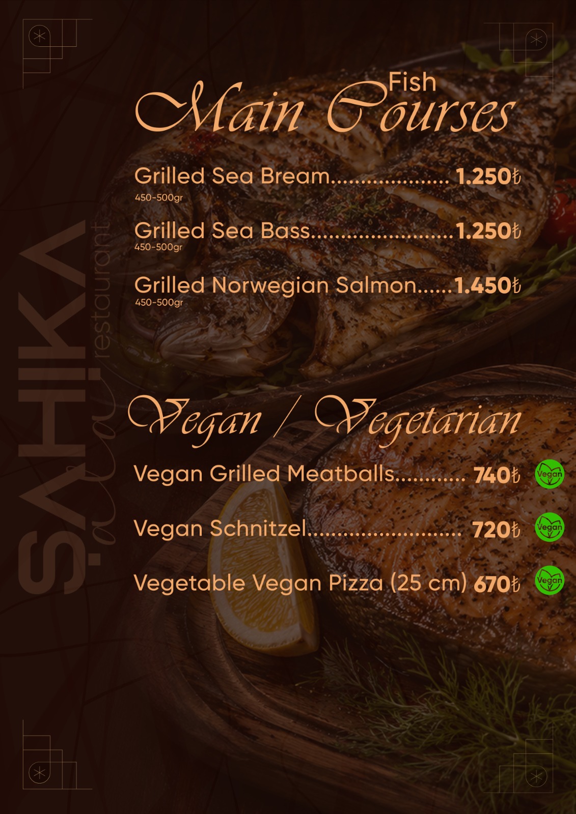 Menu Page