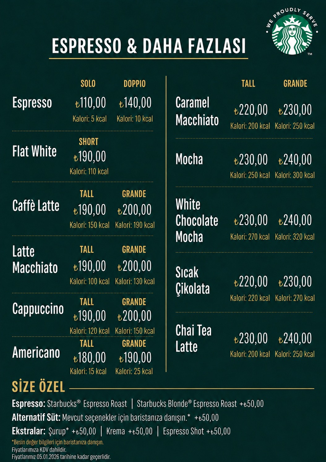 Menu Page