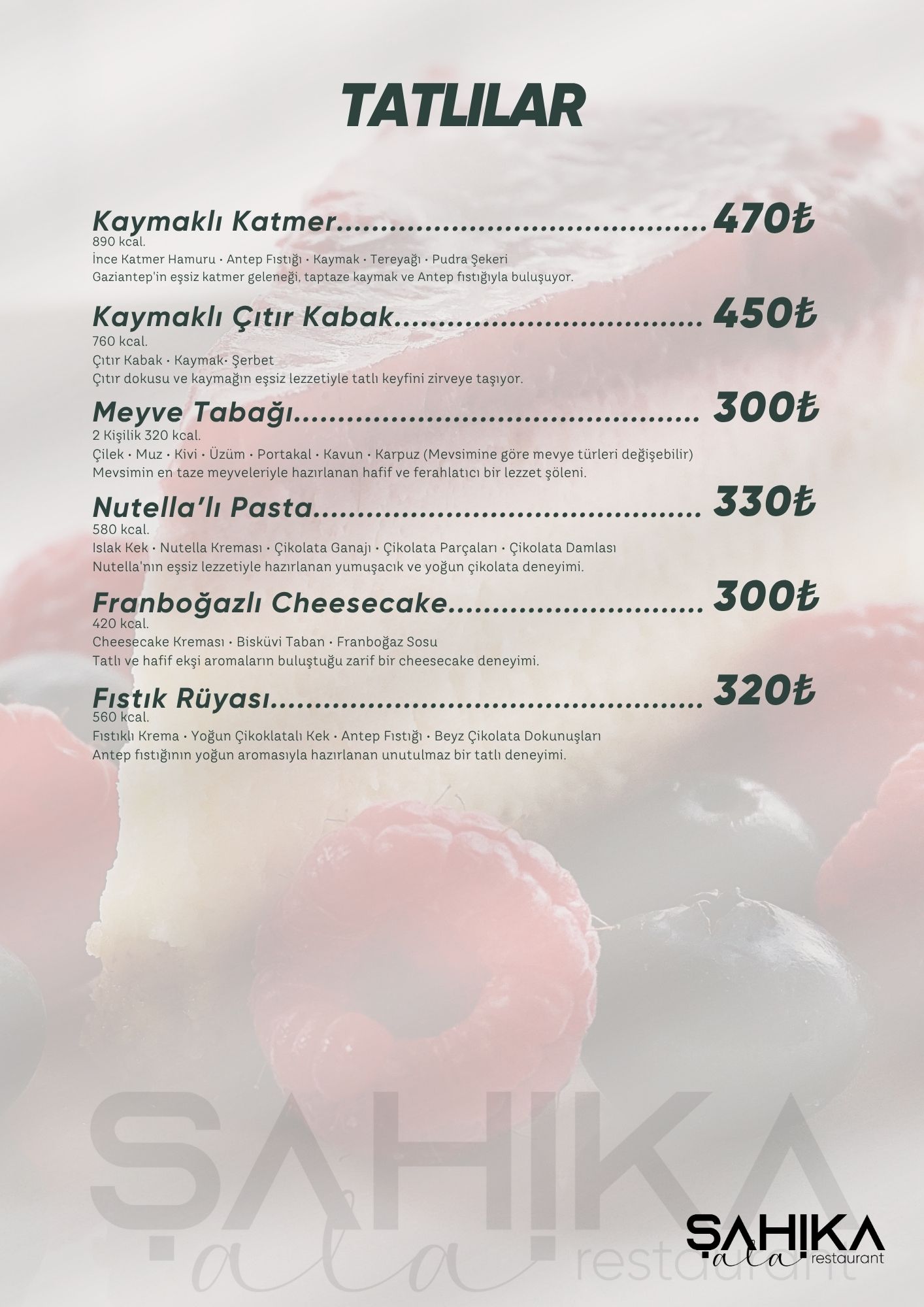 Menu Page