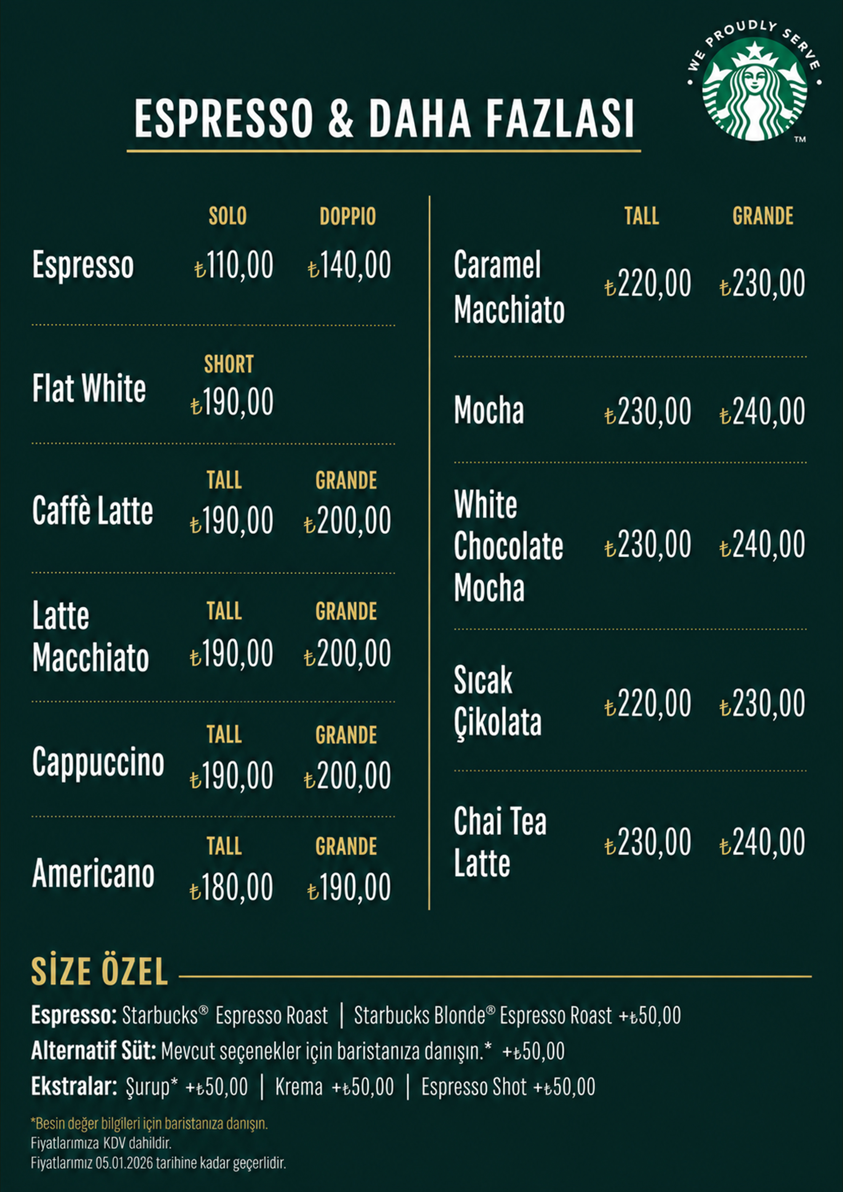 Menu Page