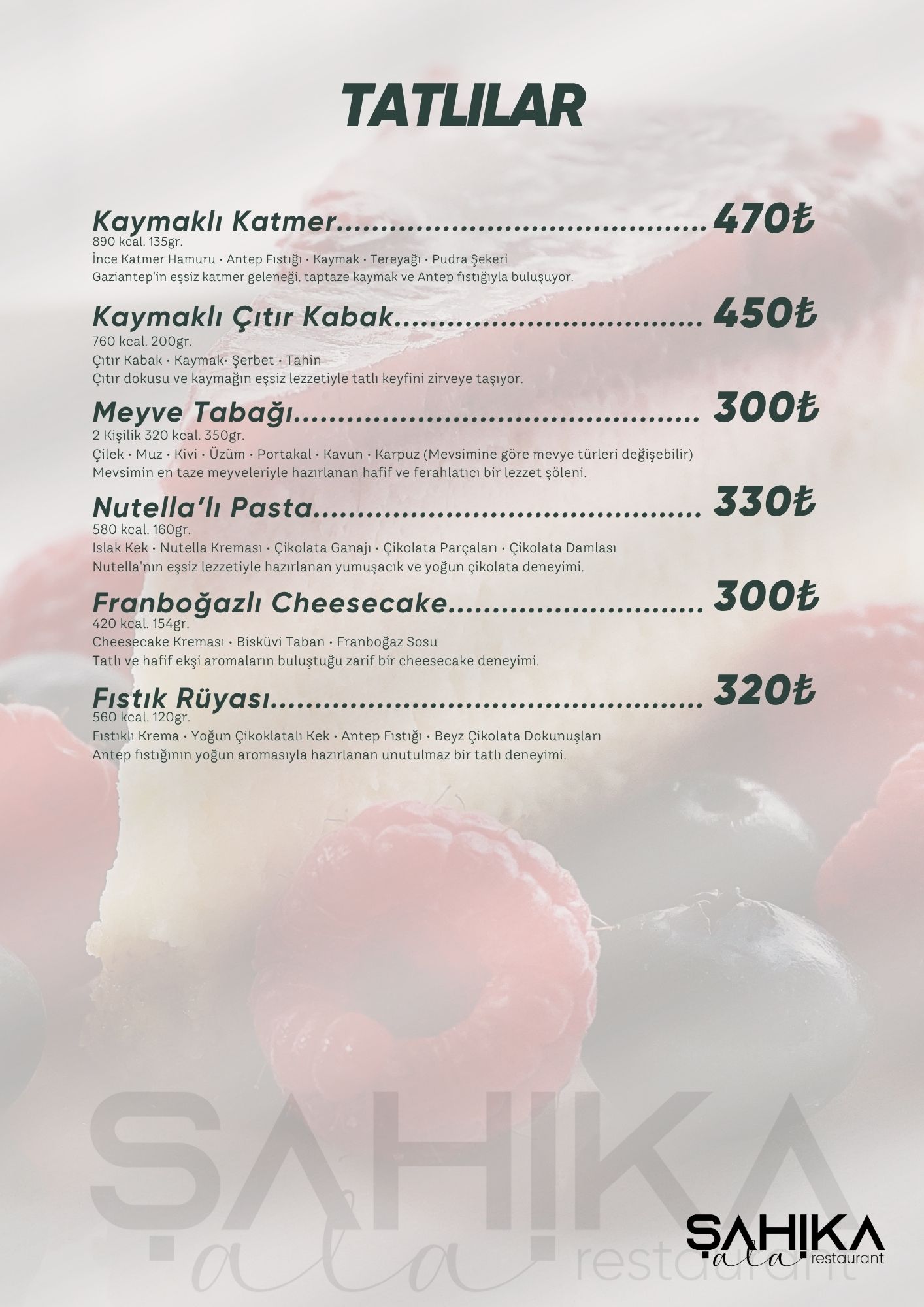 Menu Page
