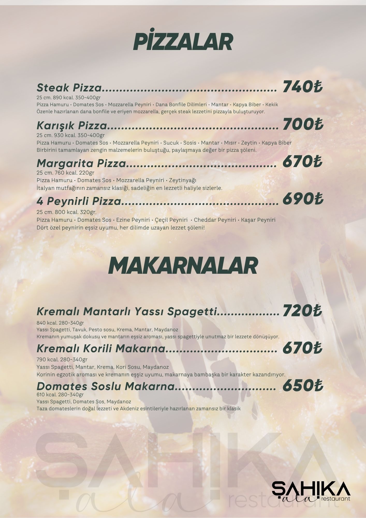 Menu Page